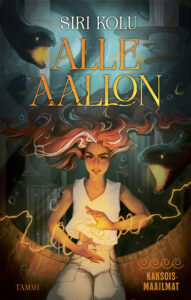 Kansikuva. Nuori tyttö näyttää olevan veden alla, hänen ympärillään ui ankeriaita. Tyttö pitää käsiä edessään, niiden välistä hohtaa valo.