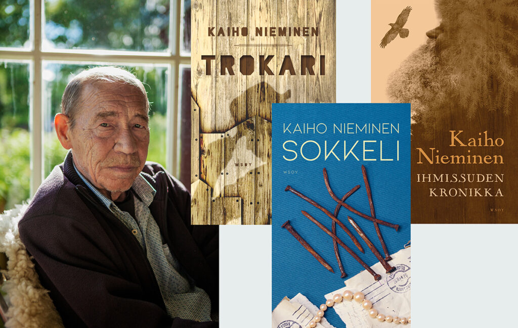 Kaiho Nieminen ja kolme hänen teostaan: Trokari, Sokkeli sekä Ihmissuden kronikka.