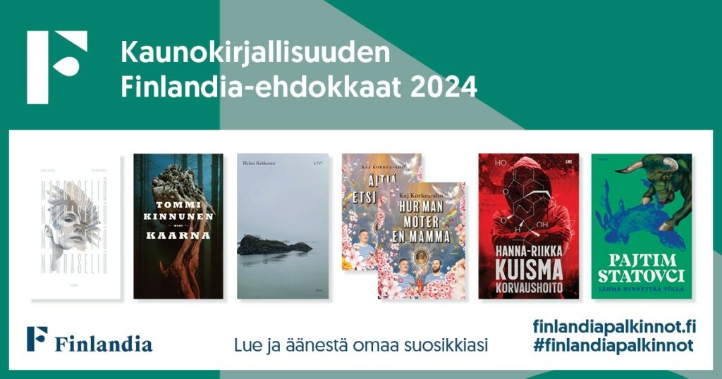 Kaunokirjallisuuden Finlandia-ehdokkaat 2024